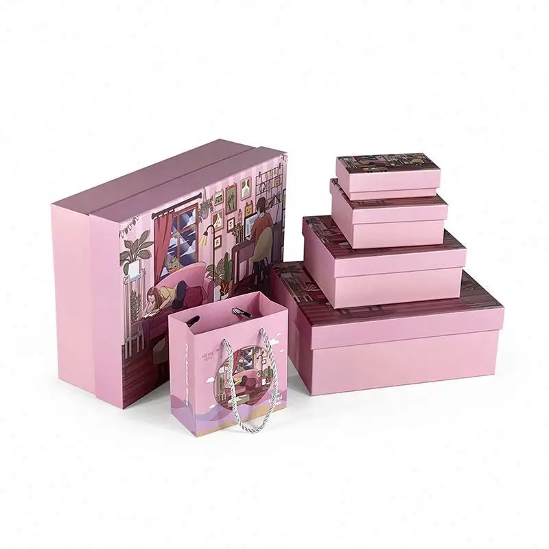 Custom cardboard  flat pack folding box packaging magnetic paper foldable gift box