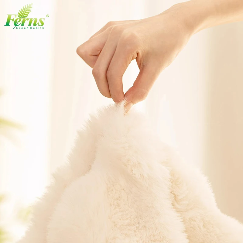 Super Soft 3D Bubble Faux Rabbit Fur Rug for Bedroom, Home Carpet for Living Room Shaggy Area Rugs