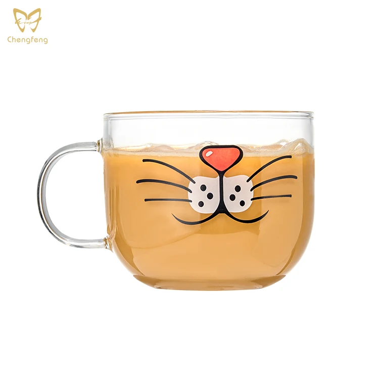 Custom  coffee mugs with amazing logo latte cup glass beer cup all capacity choice OEM glass milk cup