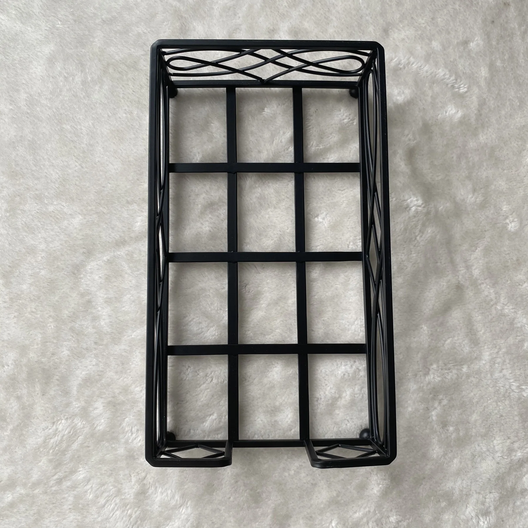 black lurxy  Design Guest Towel Napkin Holder Caddy, Freestanding Metal Paper Holder for Kitchen Countertop