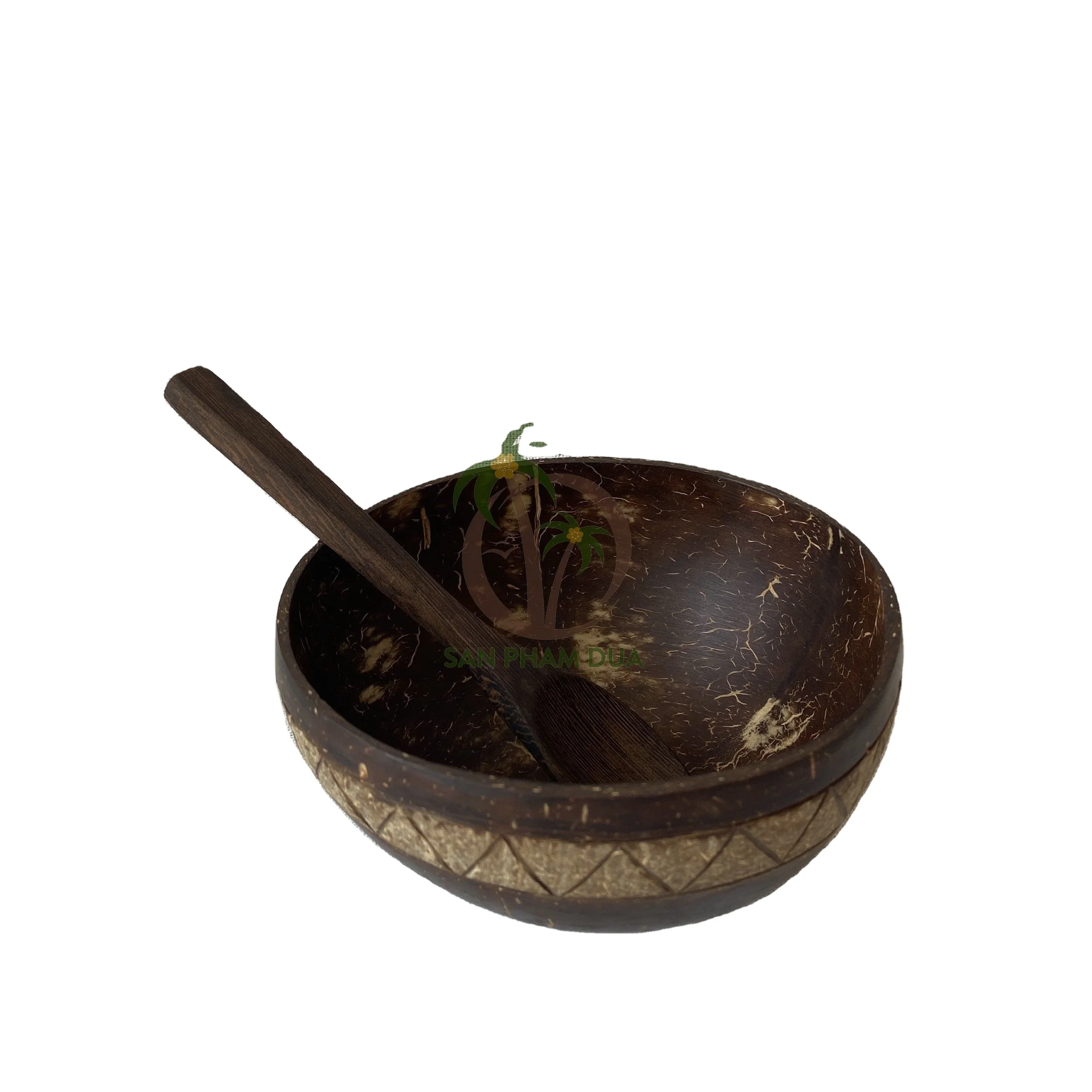 VIETNAM COCONUT BOWL / NATURAL ACAI BOWL WITH WOODEN CUTLERY SET/ SMOOTHIES BOWL AND COCO BOWL