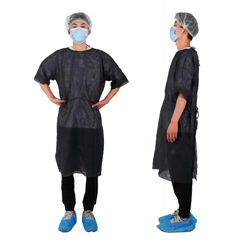 YS disposable pp  pe isolation gown Dust and waterproof knitted cuffs, 10 pack, unisex