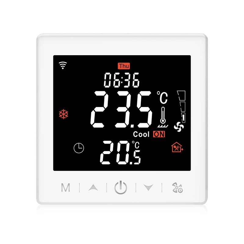 FCU Thermostat 2 pipe system 3A Smart WiFi Fan Coil Thermostat
