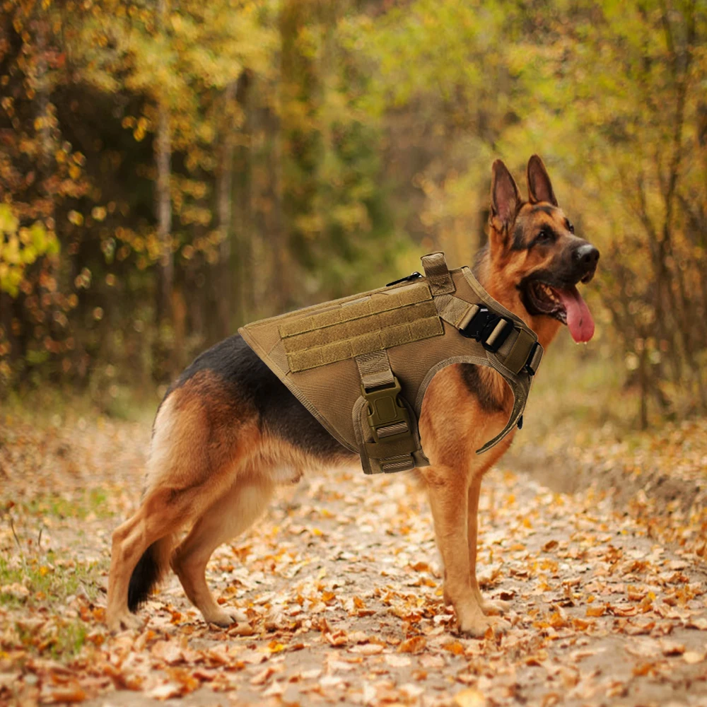 Nylon Patrol Waterproof Outdoor Sports Hunting Gear Training Tactical dog clothing Military Police Tactical Dog  Vest Harness