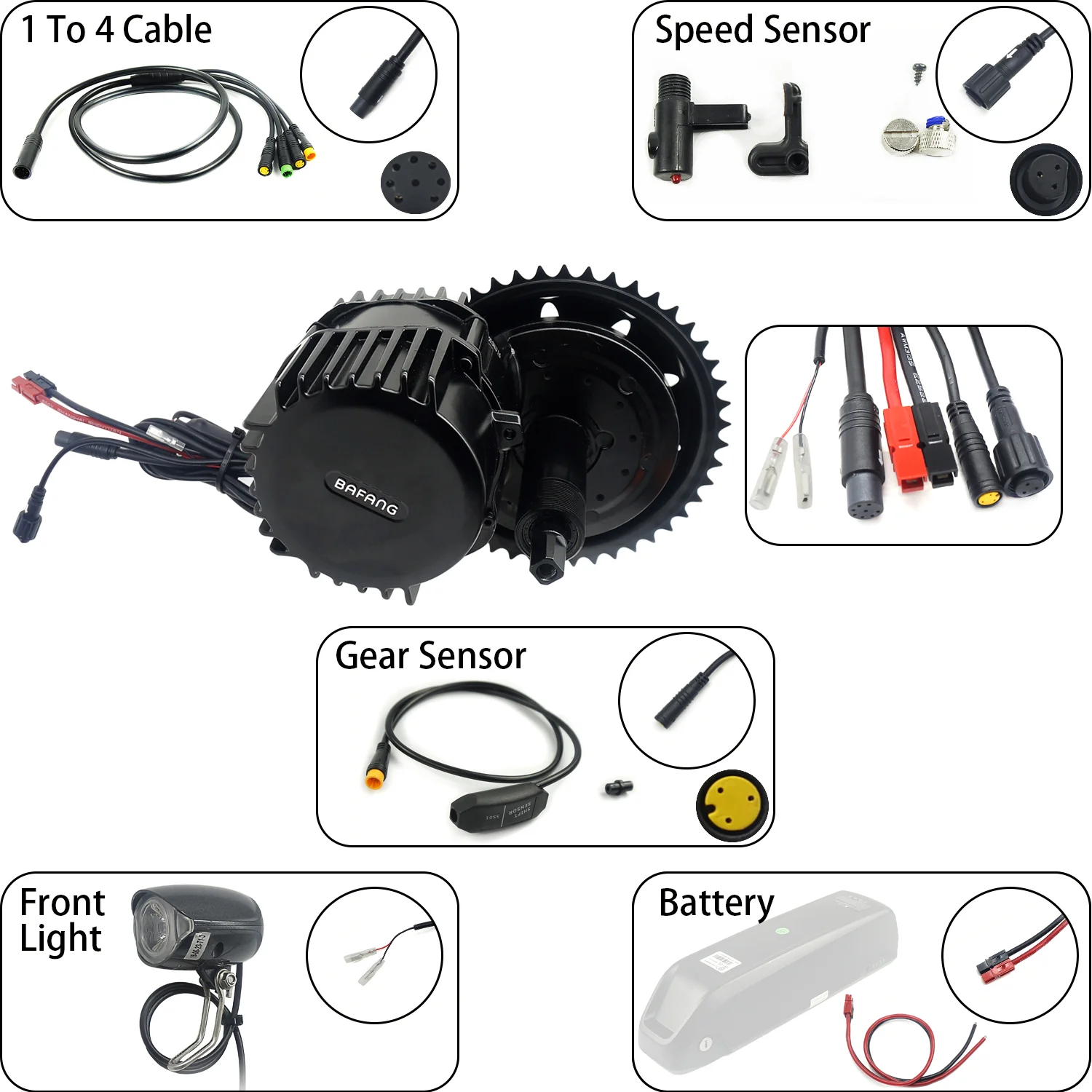 Bafang Bafang BBS03 BBSHD 48v 1000w 68-120mm Crank Motor Electric Bike Mid Drive Motor Conversion Bicycle Kit 1000w