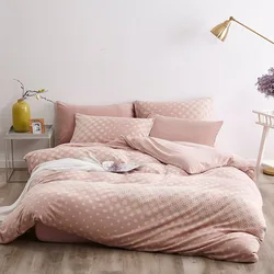 Simple and stylish jacquard sunflower floral 100% cotton jacquard knit printed duvet cover set for home