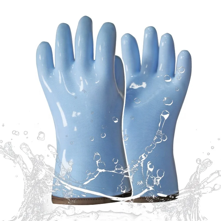Extra Long Multi Purpose Heat & Cold Resistant Liquid Silicone Gloves For Slicing Shredding Meat And Washing Dishes