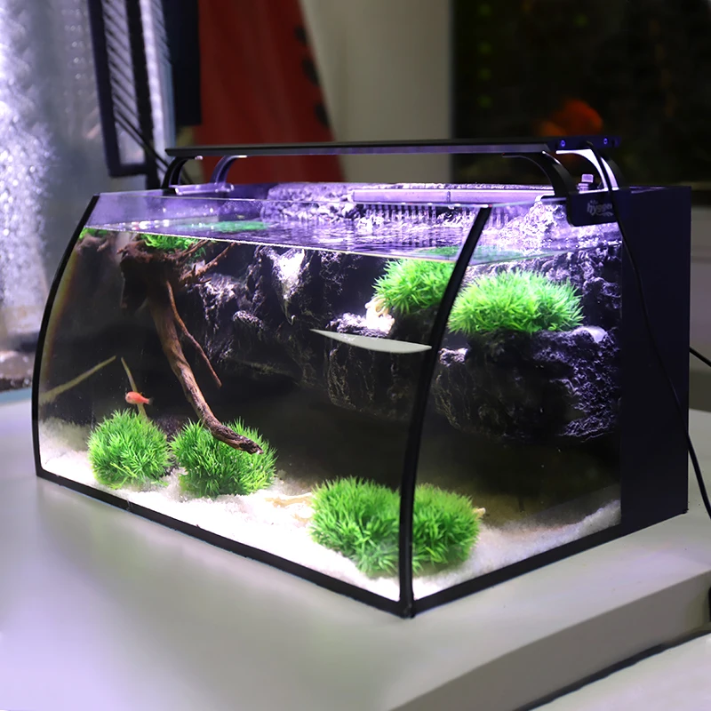 Amazon Top Sale Aquarium Tank  8 Gallon Home Pet Fish Tank with 18W Aquarium Led Light 7W 110GPH Internal Power Filter Pump