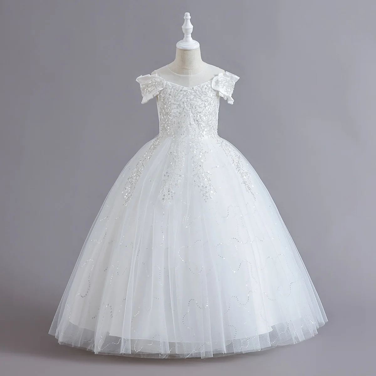 Ready To Ship Wholesale Kids Flower Girl Dresses 10 Years Old Wedding Kids Baby Girls Evening Dresses 2780