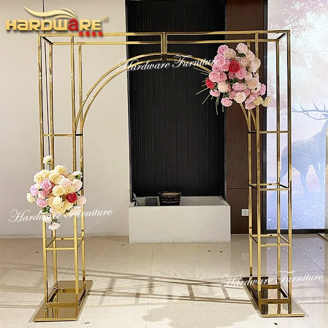 Необычный золотой обруч для свадьбы, дня рождения, Декор, металлический шар, арка, стойка для фона