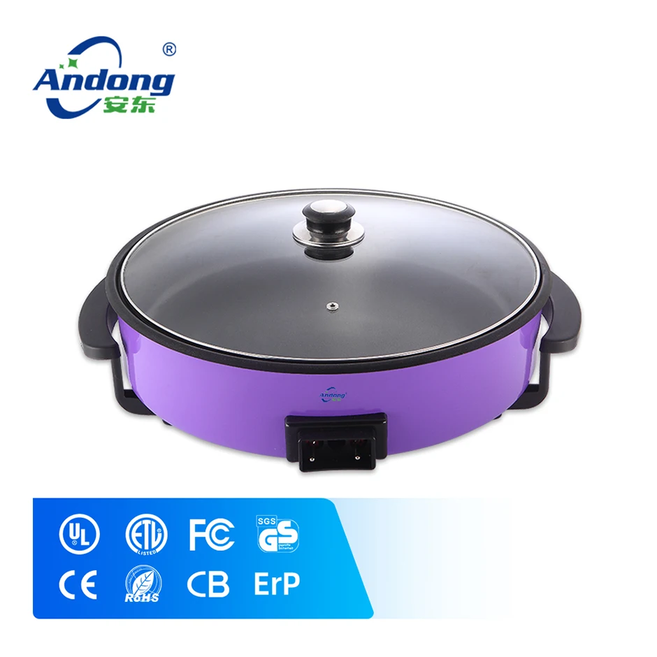 Andong hot sale factory round electric removable skillet 1500W