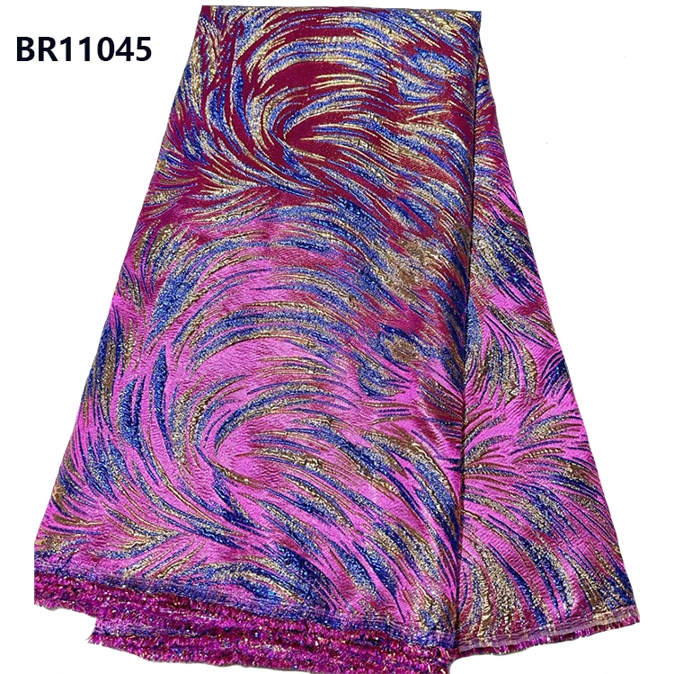 CHOCOO Hot Selling African Satin Jacquard Fabric 2024 Custom Luxury Brocade Jacquard Lace Fabric For Women Dress