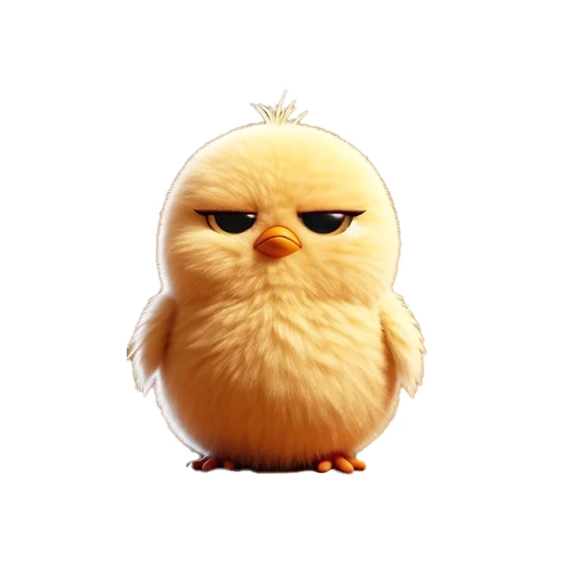 2024 New Design Chicken Stuffed Animal Doll Soft Girl Gifts Cartoon Cute Angry Chicken Plsuh Toy