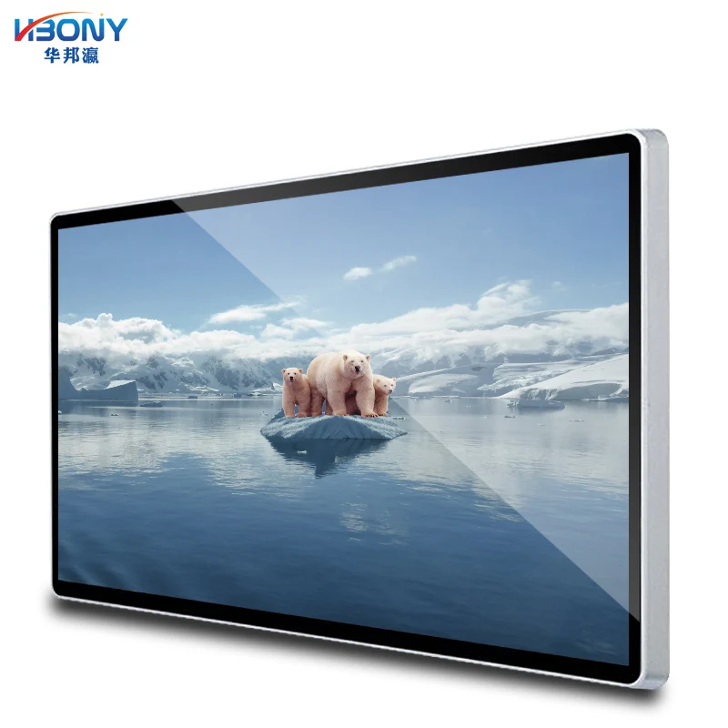 43 49 55 65inch ultra thin touch screen wall mount touch screen advertising digital signage display