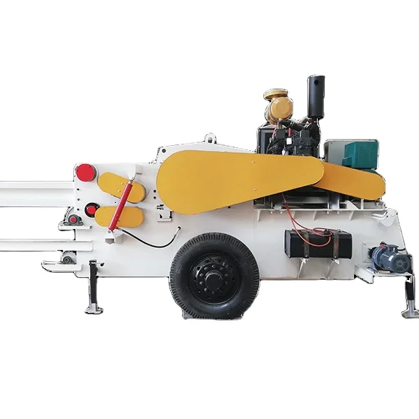 Mobile Wood Chipper Biomass Diesel Engine Wood Chips Making Machine For Sale