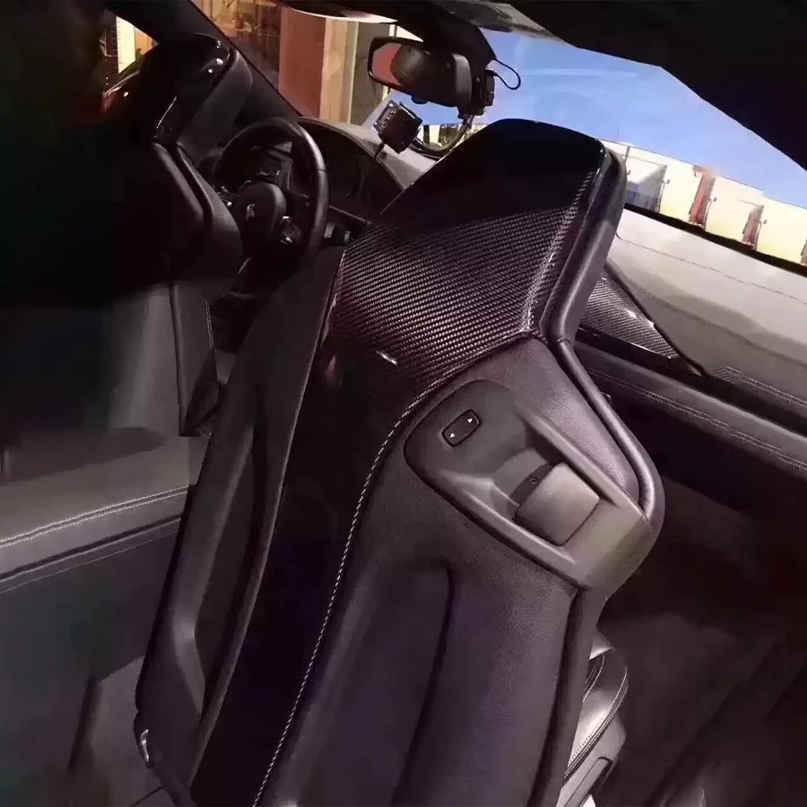 4Pcs/set Car Interior Trims Carbon Fiber Seat Back Cover For BMW F80 M3 F82 F83 M4 2014 2015 2016 2017+