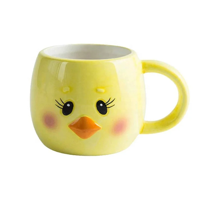 hot seller pig chicken 3D shape  personalized ceramic blank coffee  mug sublimation
