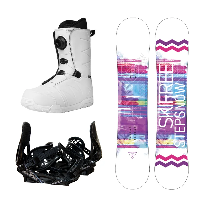 Professional Manufacturer Snowboards & Skis Beginner Snowboard Bindings Boots Set  Winter Sports For Women