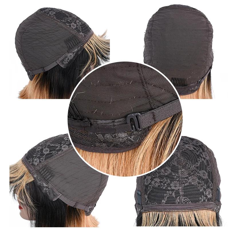 Hot selling items on the Internet Human hair Front Lacy bob Straight bang Highlights for Daily use and banquet socializing