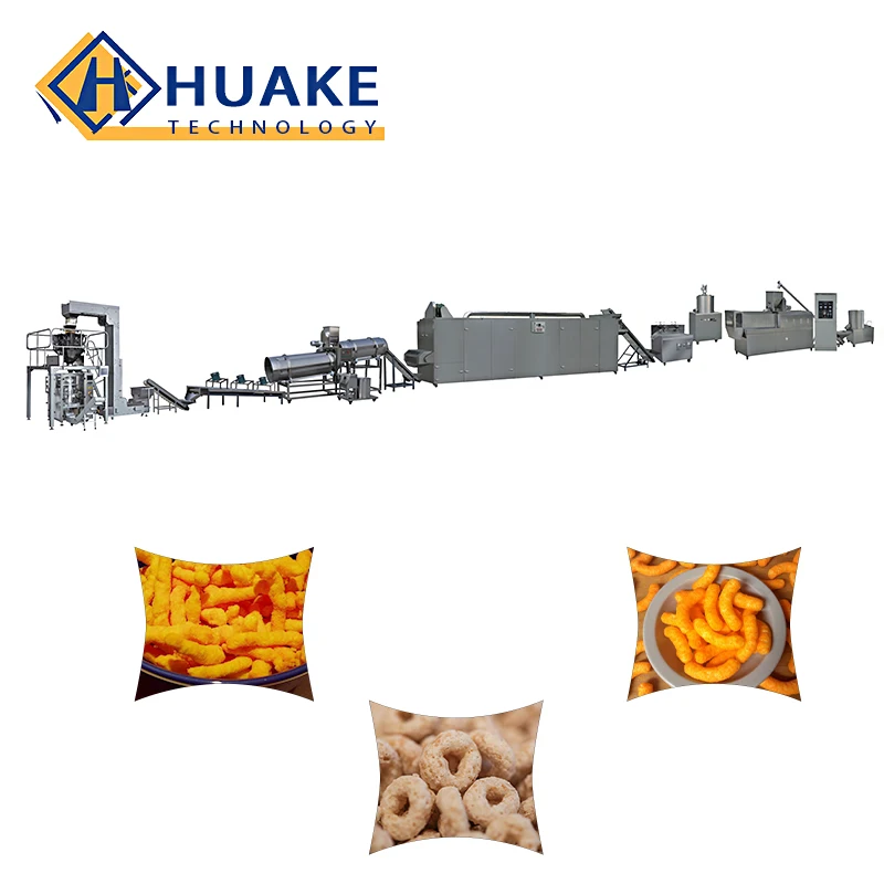 Machine to make wheat flour snacks snack food packing machine flavouring machine