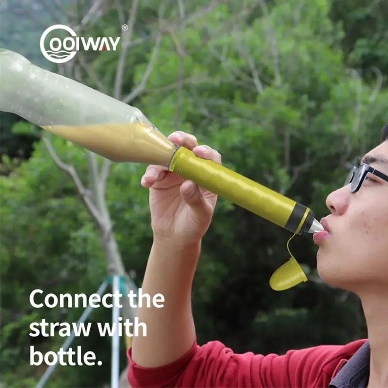 Outdoor Water Purifier Personal Survival Filter Straw Portable Emergency for