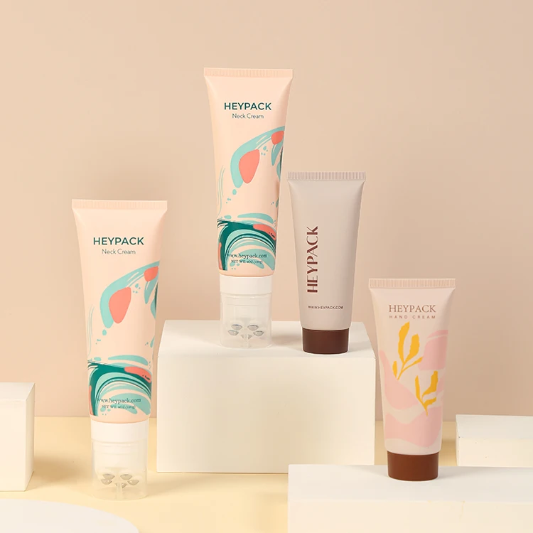 Eco-friendly wholesale Empty Daily Defense Moisturizer Massage steel ball tube cosmetic plastic tube packaging