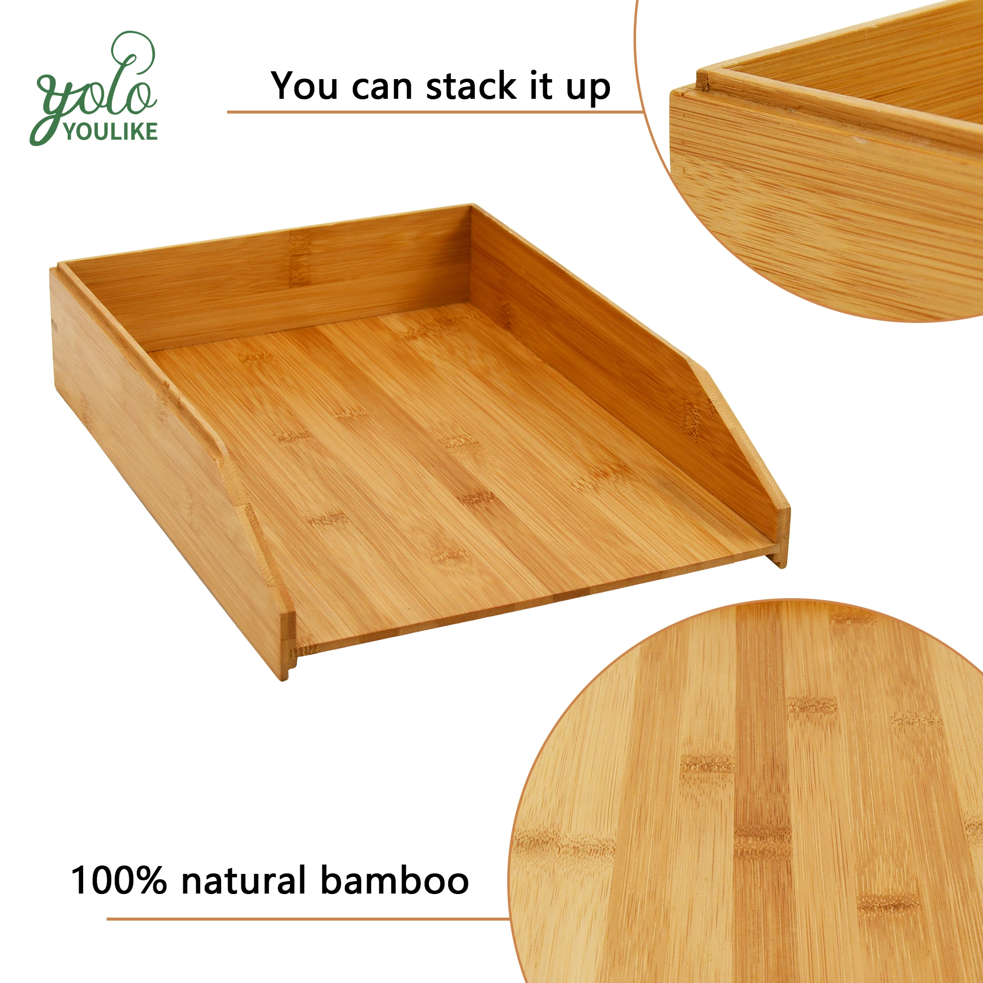 Simple Design Realspace Wooden Desktop Magazine File Holder Organizer Desk Document Rack Paper Tray for Office/Home/School