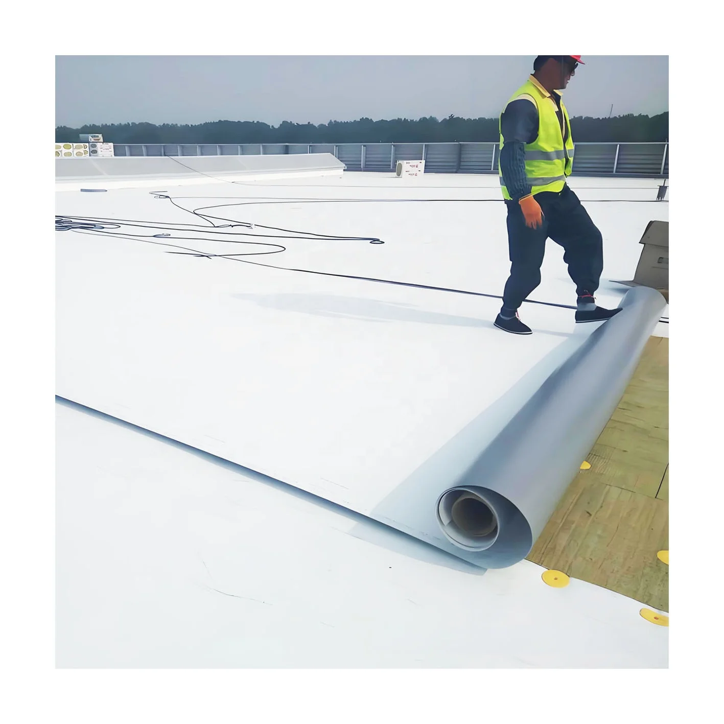 2.0mm waterproof roll TPO roofing roll is specially designed for outdoor single-layer roof renovation