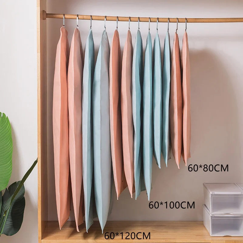 Wholesale Dust-proof Transparent Hanging Clothes Storage Bags Clear Garment Clothing Dust Cover Suit Bag
