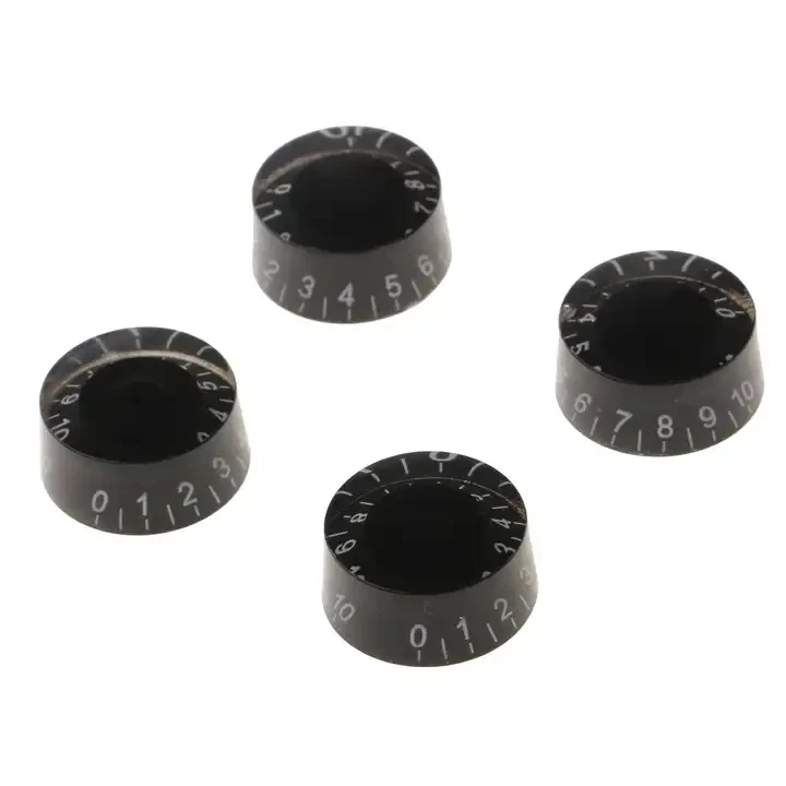 Black Electric Guitar Control Speed Tone Volume Knobs Replacement Parts