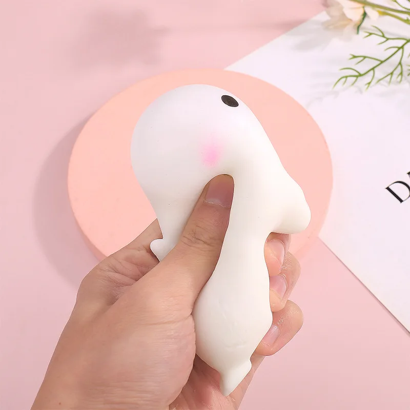 Hot Sale Creative Cartoon Bunny Toys Cute Mochi Rabit Squishy Toys Kids Venting Educational Toys