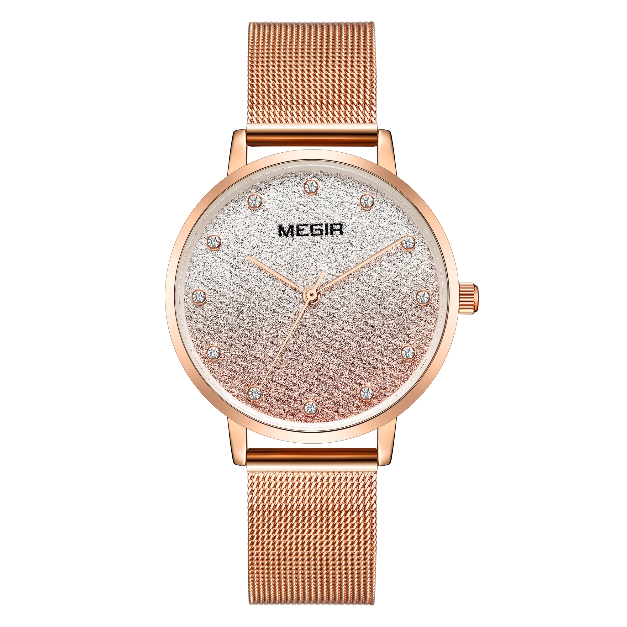 MEGIR 4216 Luxury Fashion Ladies Watch Luxury Starry Rhinestone Ladies Quartz Watch Montre Dames