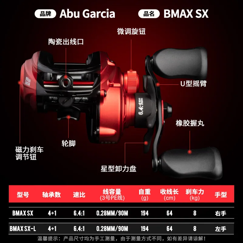 Новое поступление ABU GARCIA BMAX5 SX Рыболовная Снасть и снасти для Пресноводной морской рыбалки приманка серфинга легкая катушка