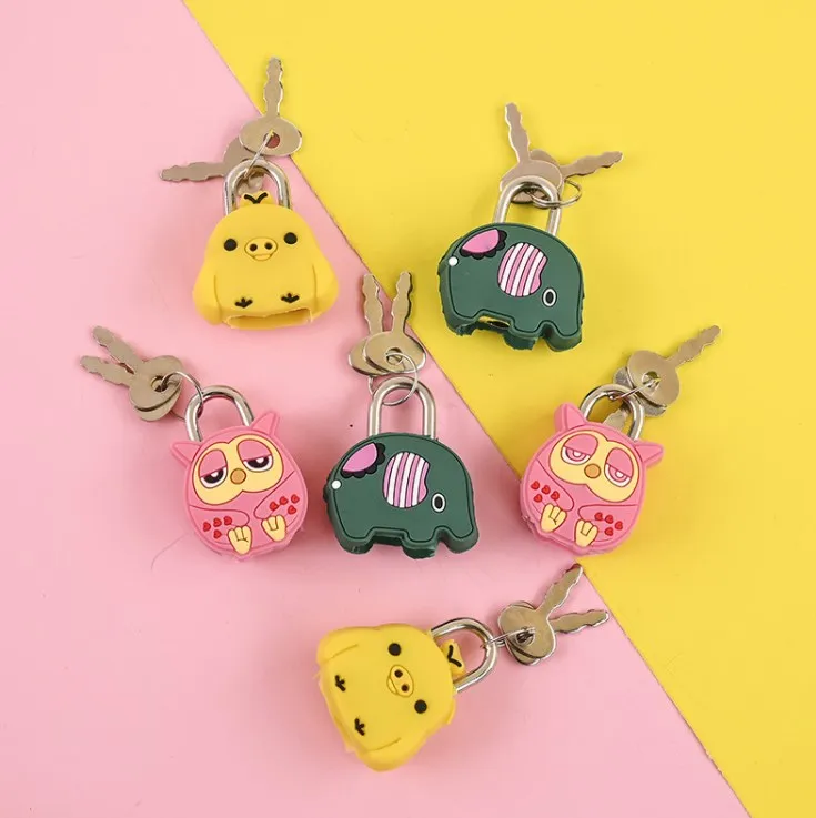  Creative fashion silicone cartoon metal mini suitcase password