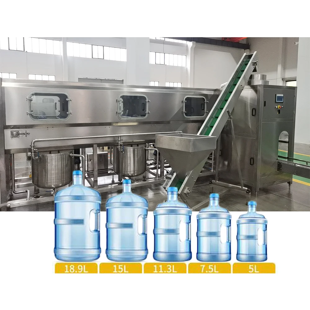Automatic complete 19 20 liter bucket barrel bottle 20L 5gallon water filling machine line plant