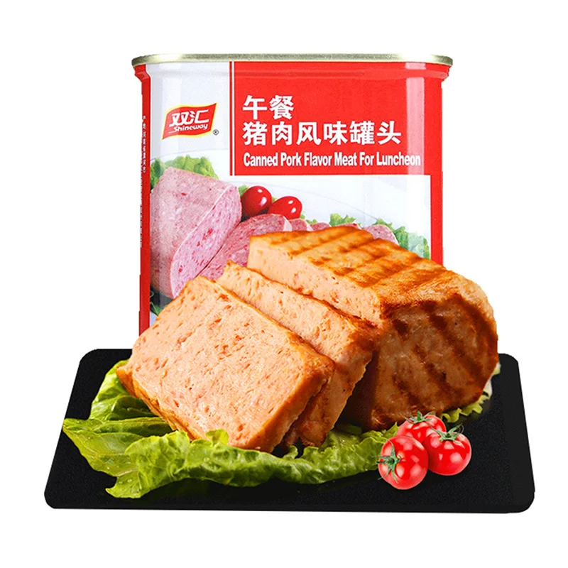 Chinese Famous Brand Hot Selling 340g Canned Lunch Pork Open to Eat Fried SHUANGHUI Ready Food Meat