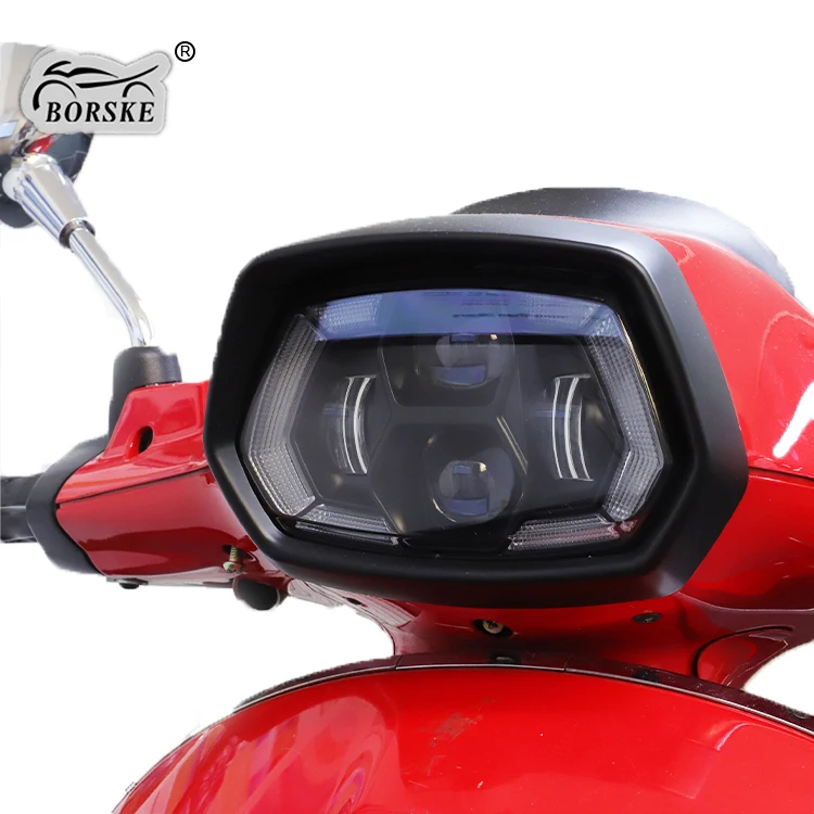 BORSKE Scooter Parts Manufacturer Custom LED motorcycle flashing headlight scooter led head light headlamps for Vespa Sprint