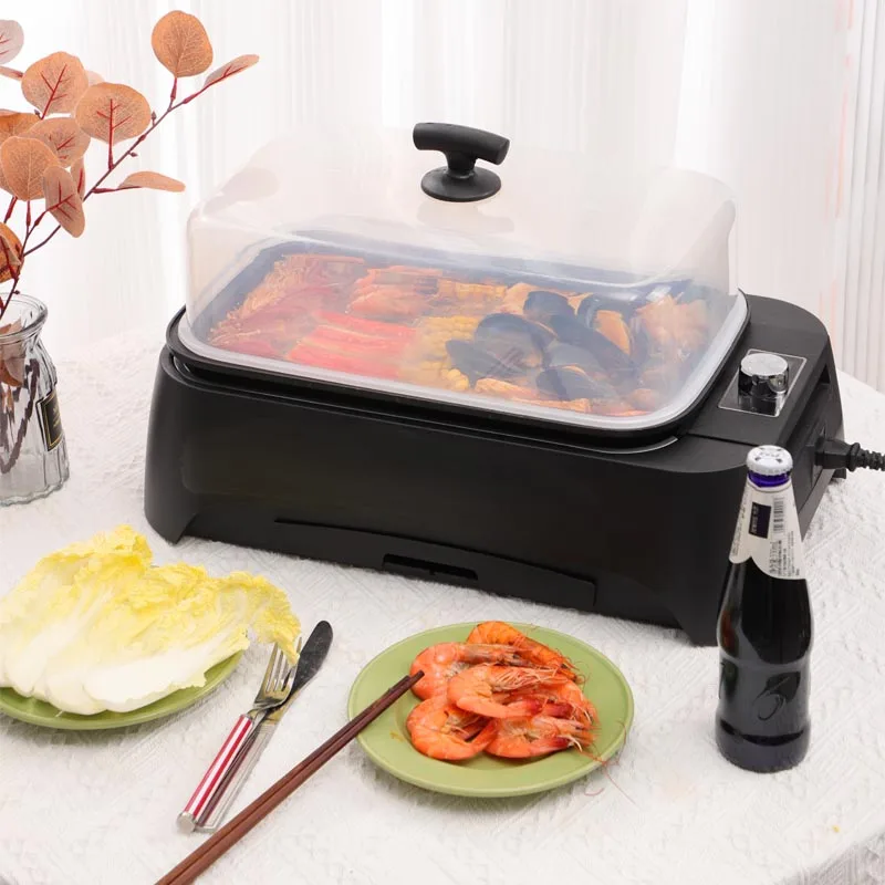 1500W Smart LED Control Panel Indoor Electric BBQ Grill Unique Metal grill Smokeless electric grill