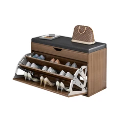 Modern design luxury wooden furniture home shoe storage organizer shelf rack cupboard high gloss rotating shoe cabinet rack