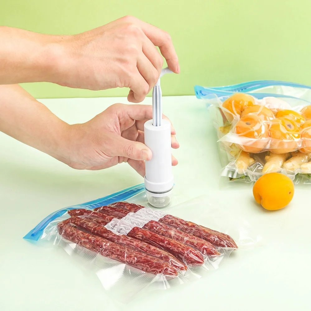 vacuum food container with hand pump Vacuum Sealer Sous Vide Bags For Food Storage