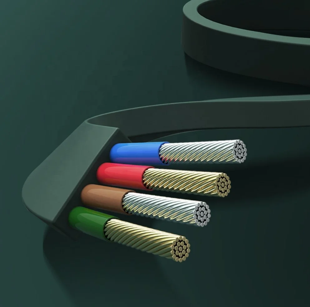 High Quality Custom Logo Lead Cord Multi Retractable 3 Type Port USB Charger Cable Charging Data Cable for Office Home Gift Set