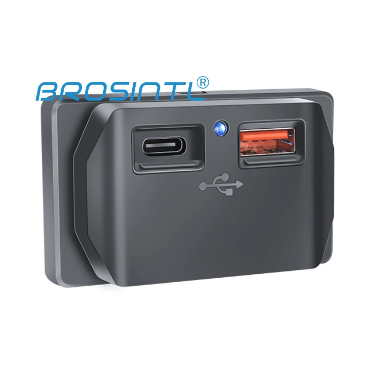 DC 12V 24V 48W автобус двойной быстрой зарядки двойной USB C PD 30W QC 3,0 18W разъем автомобильного зарядного устройства