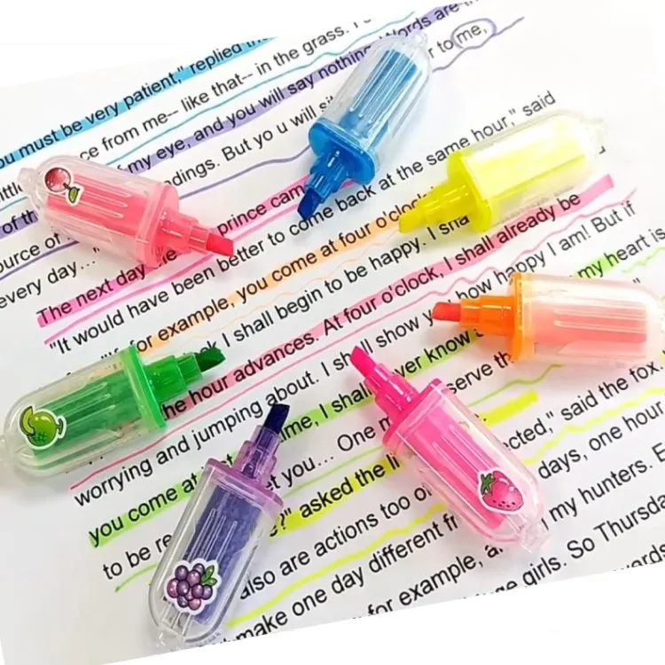 Sipa Office School Promotional Colorful Mini Cute Pens Marker Pen Fruity scented  Highlighter Pen Stationery Sets