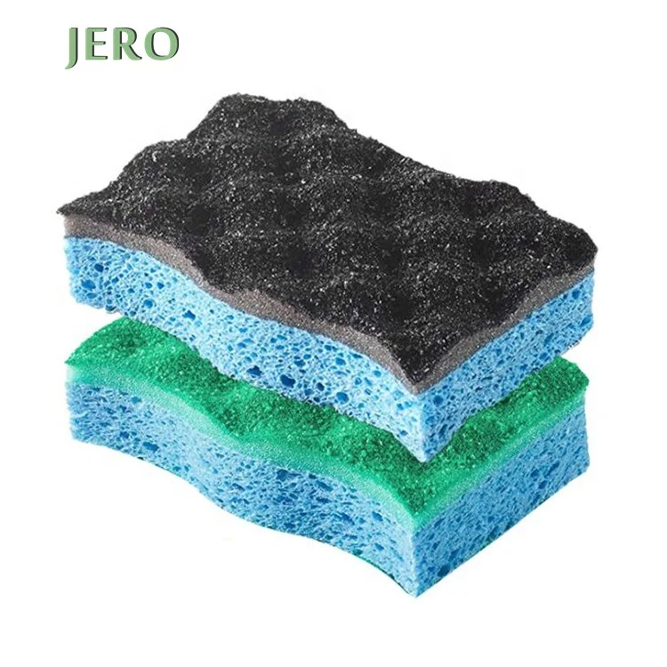 Stock!6pcs/Pack Non-Scratch Scrub Sponges dish washing sponge sponge foam chux dish scrubber