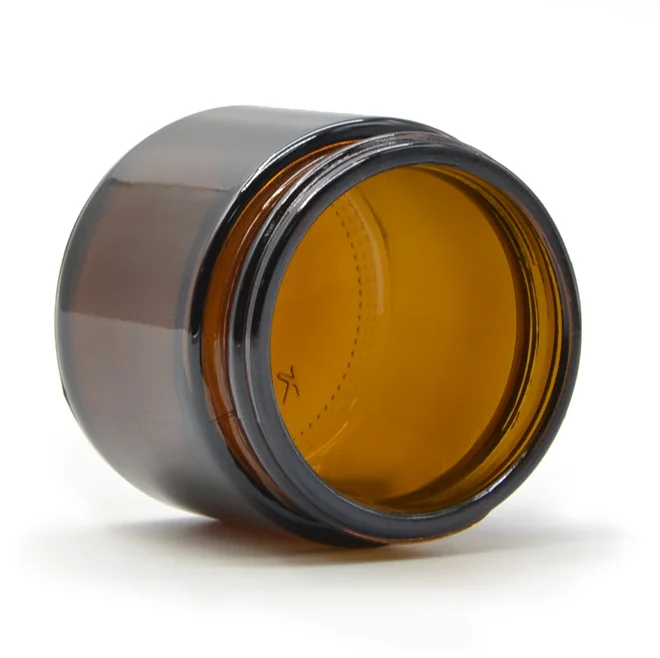 10ml 20ml 30ml 50ml cosmetic glass cream jar amber brown with lid matte black wide mouth glass jar