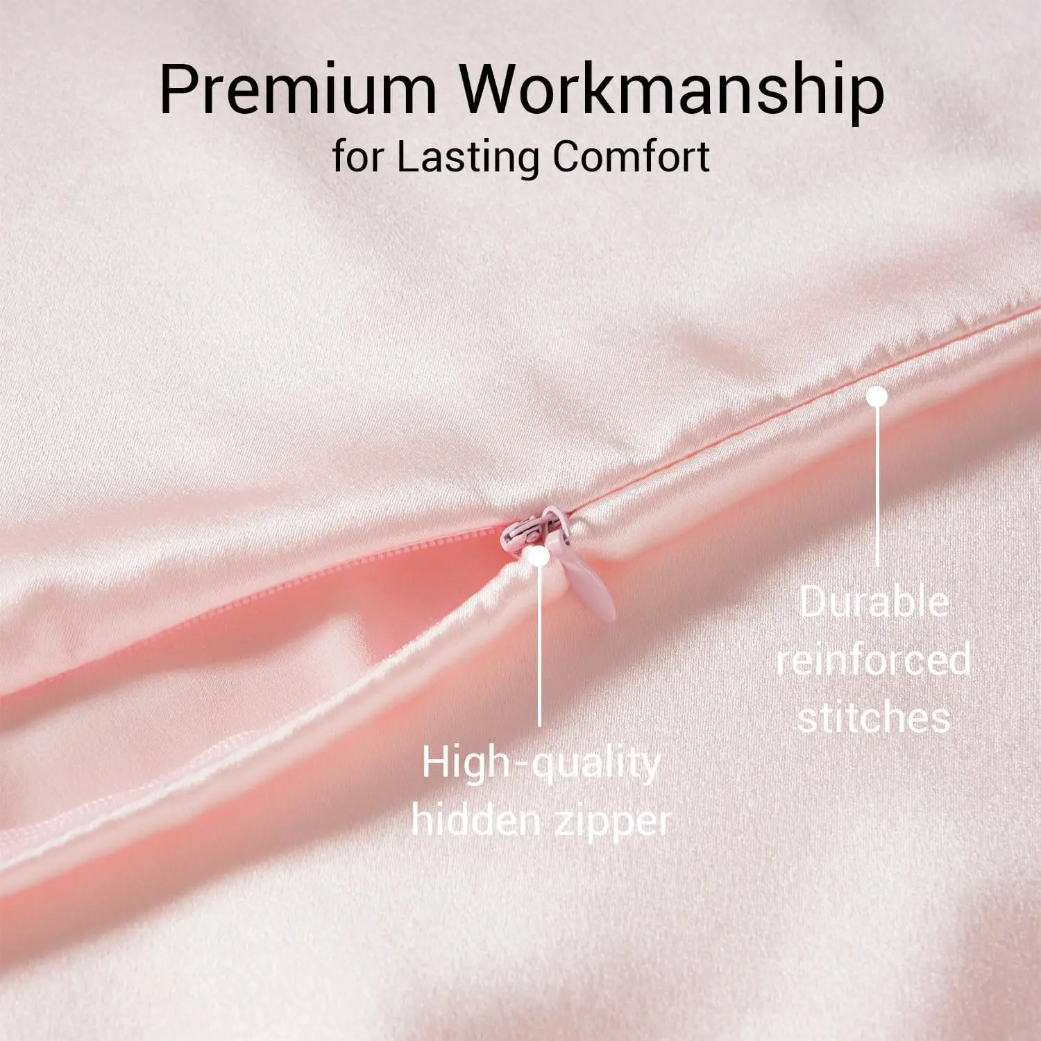 Grade 6A 19 momme  Mulberry Silk Pillowcase with 2 silk scrunchies set for hair and skin health