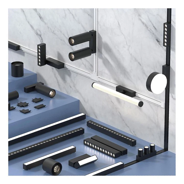 Voc Spotlight Recessed Led Linear Lig Track Lights Rail Lighting System Guide Lamp12v, 24V, 110V, 220V 45W Cob