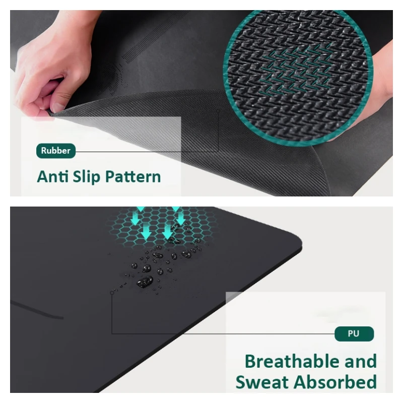  Custom Position Line Fitness Eco Friendly PU Natural Rubber Yoga