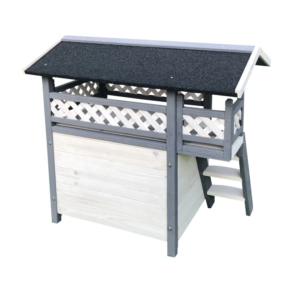 Outdoor wooden cat house Waterproof novelty Shelters commercial modern cheap puppy pet shelter house