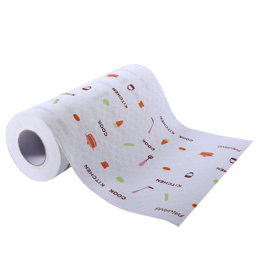 OEM High Quality Kitchen Paper Lazy Rag Dry and Wet Can Be Absorbent Washing Oil Free Virgin Wood Pulp Toilet Tissue Paper 1 Ply
